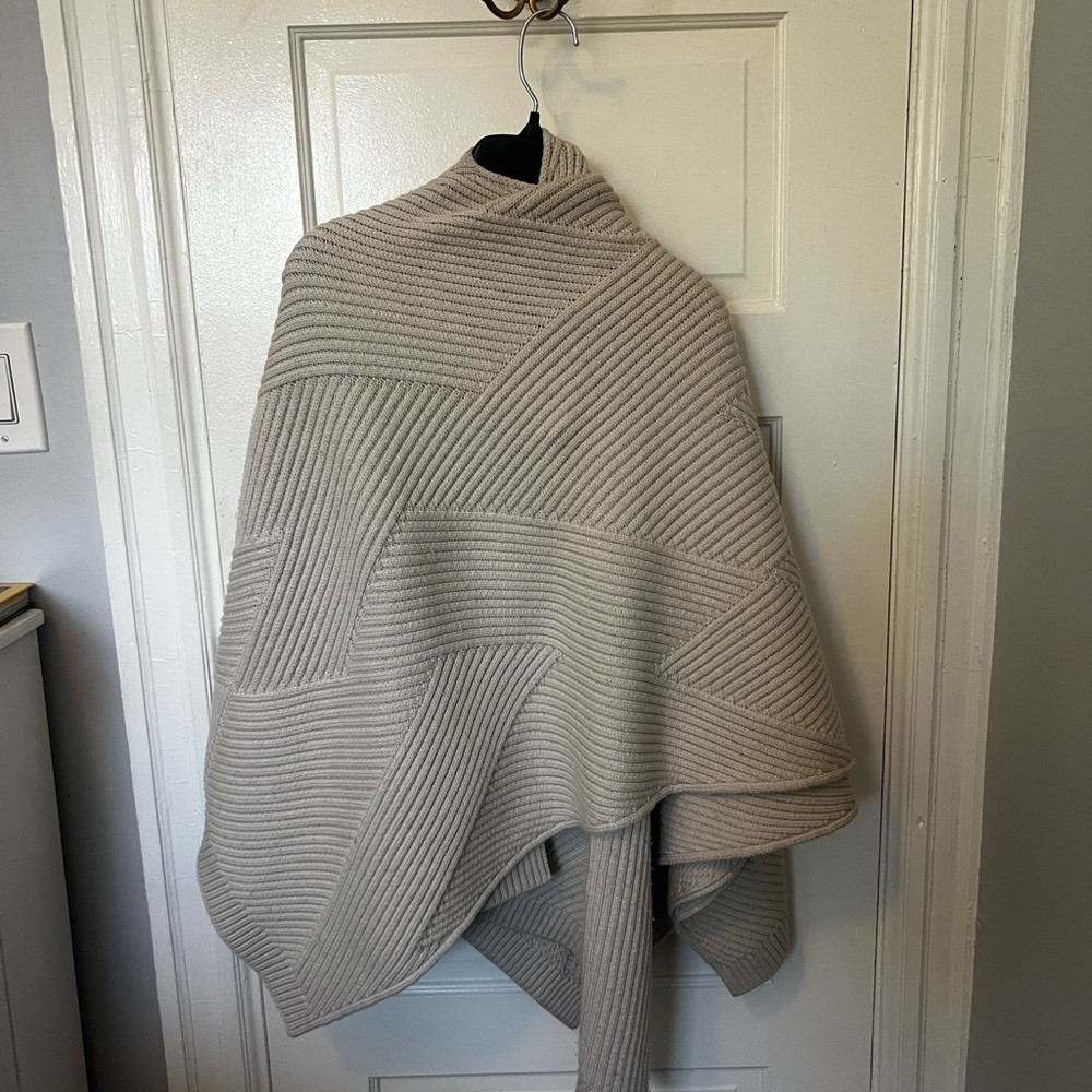rag & bone Textured Beige Poncho